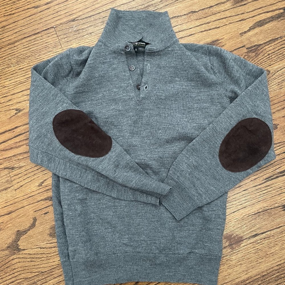 Barbour for Land Rover Mens Wool Sweater/Sweatshirt Gray Sz Small * Small Holes